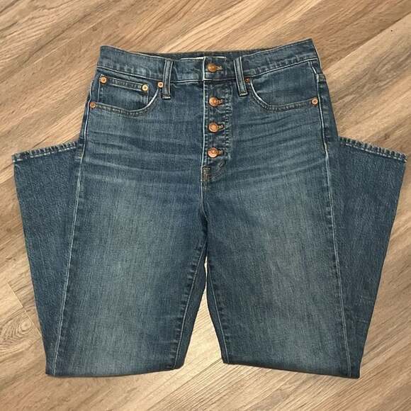 Madewell Denim - Madewell The Perfect Vintage Crop Jean Women's Size 26 Blue Buttons Fly GUC